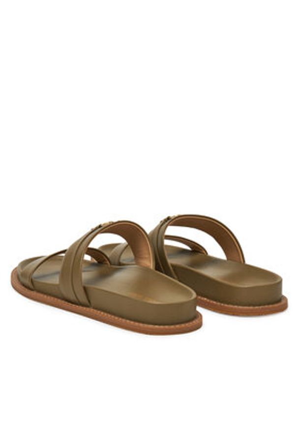 MICHAEL Michael Kors Klapki Mandy Flat Sandal 40S5MAFS2L Zielony. Kolor: zielony. Materiał: skóra