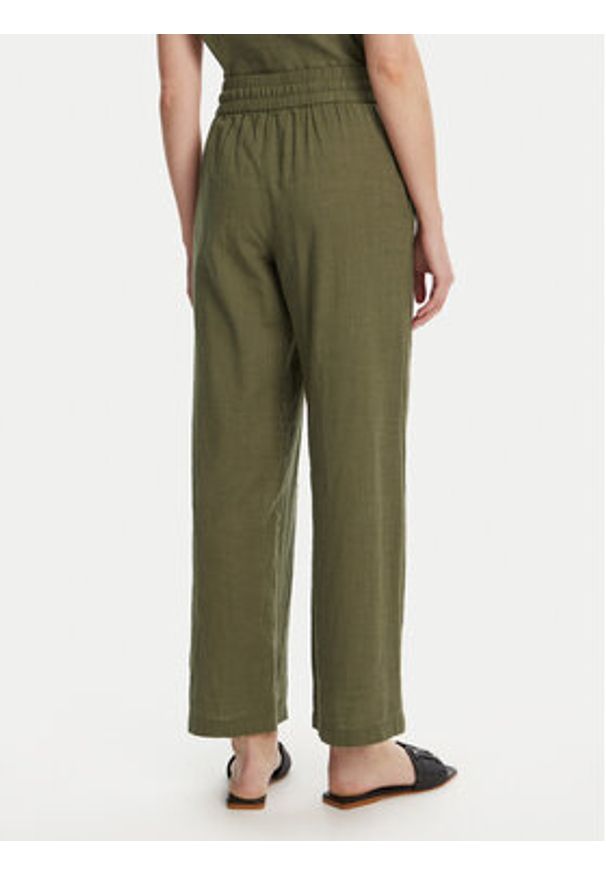 Vero Moda Spodnie materiałowe Caia 10333796 Zielony Wide Leg. Kolor: zielony. Materiał: bawełna