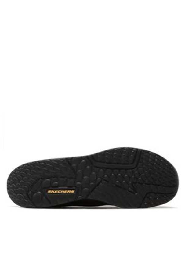 skechers - Skechers Sneakersy 8750063 BBK Czarny. Kolor: czarny. Materiał: skóra