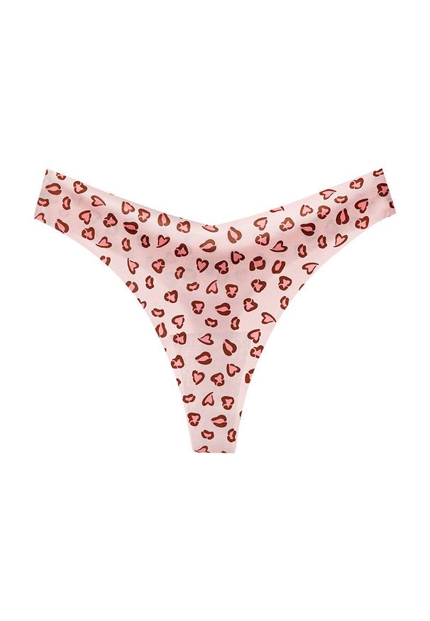 Intica - Stringi bezszwowe z obniżonym stanem do codziennego noszenia Tiffie. Stan: obniżony. Kolor: różowy. Materiał: materiał