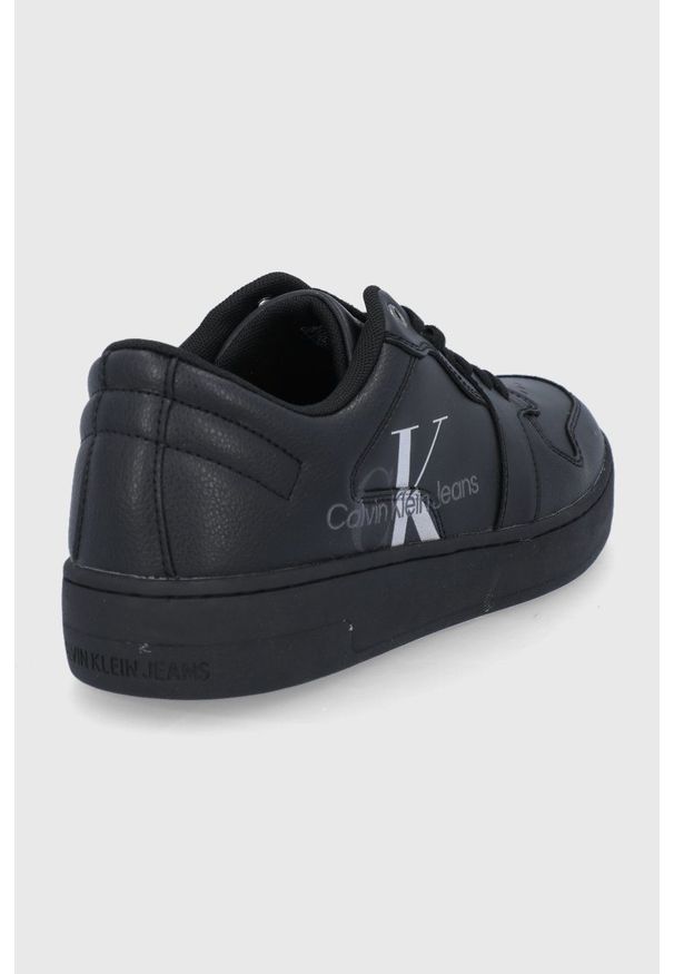 Calvin Klein Jeans buty kolor czarny. Nosek buta: okrągły. Zapięcie: sznurówki. Kolor: czarny. Materiał: guma