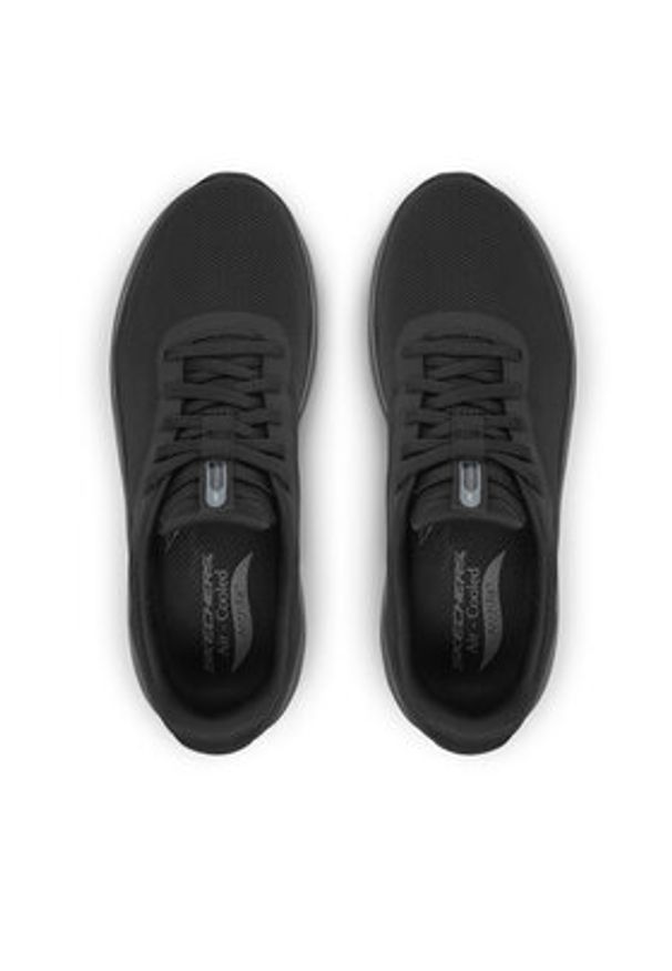 skechers - Skechers Sneakersy Go Walk Arch Fit N-Joy 217078 BBK Czarny. Kolor: czarny. Materiał: materiał