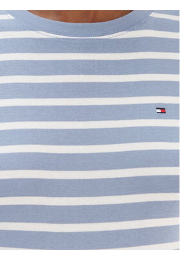 TOMMY HILFIGER - Tommy Hilfiger T-Shirt New Cody WW0WW40587 Błękitny Slim Fit. Kolor: niebieski. Materiał: bawełna