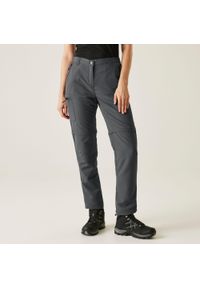 Regatta - Spodnie turystyczne damskie Chaska Zip Off z odpinanymi nogawkami. Kolor: szary. Materiał: tkanina, poliester. Sport: turystyka piesza #1