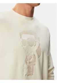 Karl Lagerfeld - KARL LAGERFELD Bluza 705011 563900 Biały Regular Fit. Typ kołnierza: dekolt w karo. Kolor: biały. Materiał: bawełna #5