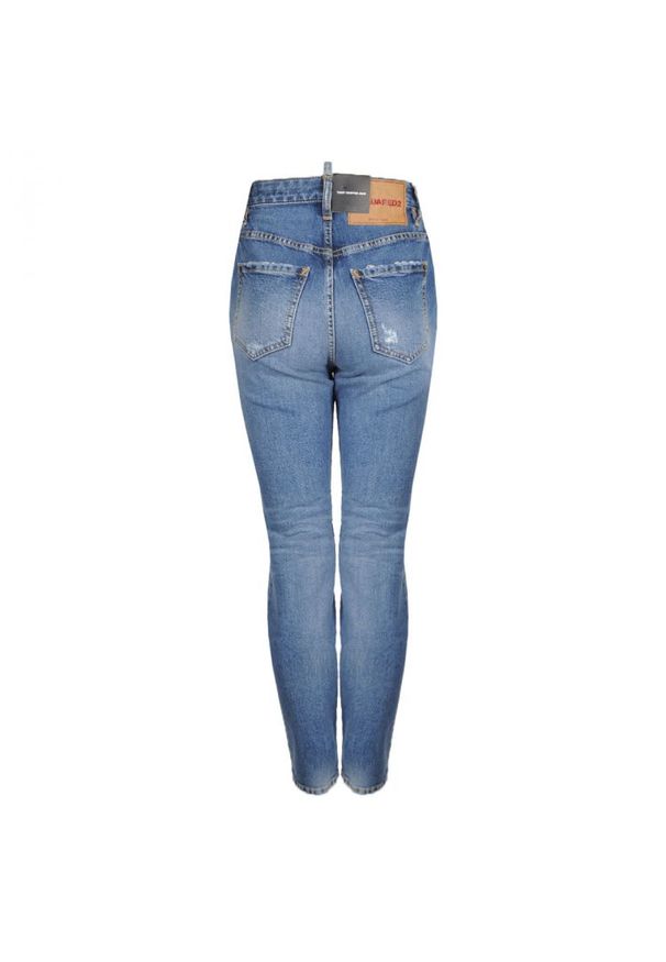 DSQUARED2 - Dsquared2 Jeansy "Tight Cropped" | S72LB0216 | Kobieta | Niebieski. Stan: podwyższony. Kolor: niebieski. Wzór: aplikacja