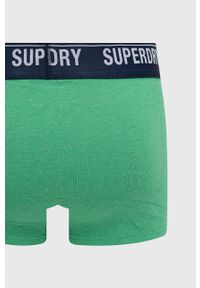 Superdry bokserki (3-pack) męskie kolor zielony. Kolor: zielony. Materiał: bawełna #3