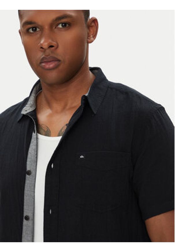 Quiksilver Koszula Time Box EQYWT04622 Czarny Regular Fit. Kolor: czarny. Materiał: bawełna