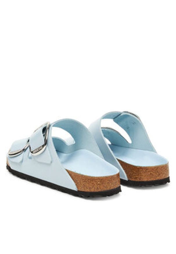 Birkenstock Klapki Arizona Big Buckle Hex 1030374 Błękitny. Kolor: niebieski. Materiał: skóra