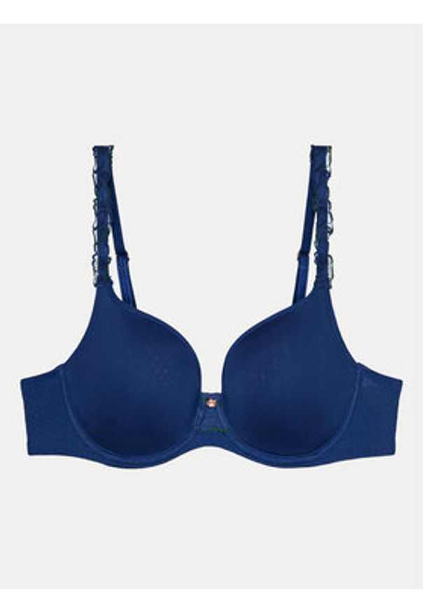 Triumph Biustonosz z fiszbiną Wild Azalea 10219874 Niebieski. Kolor: niebieski. Materiał: syntetyk