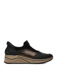 Rieker Półbuty N9553-25 Czarny. Kolor: czarny. Materiał: syntetyk, materiał