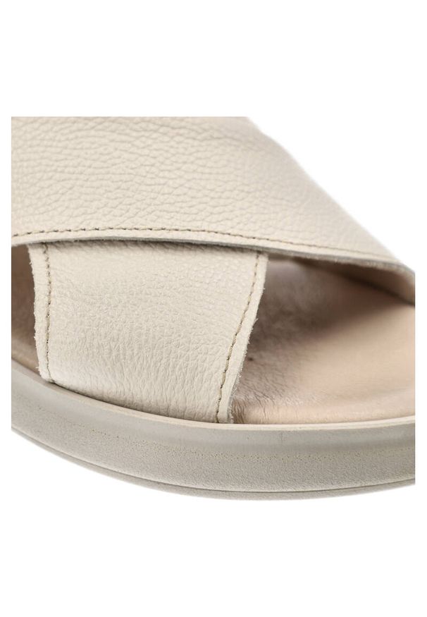 Beżowe Sandały Armodo Wygodne Obuwie Damskie. Okazja: na co dzień, na spacer. Kolor: beżowy. Materiał: skóra. Sezon: lato. Styl: elegancki, casual