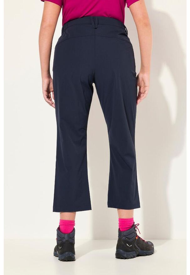 ULLA POPKEN - Damskie Spodnie funkcyjne 7/8 szybkoschnące wygodny pas. Kolekcja: plus size. Kolor: niebieski. Materiał: elastan, poliamid, materiał. Długość: długie