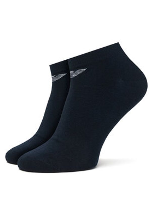 Emporio Armani Skarpety krótkie EM000550 AF14446 MB082 Granatowy. Kolor: niebieski. Materiał: bawełna