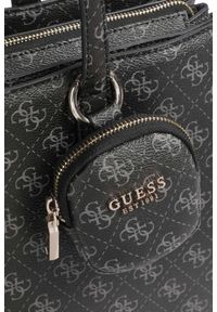 Guess - GUESS Czarna logowana shopperka Power Play Tech Tote. Kolor: czarny