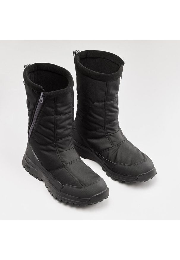 quechua - Buty turystyczne śniegowce męskie Quechua SH100 zamek. Zapięcie: zamek. Kolor: czarny. Materiał: materiał. Sezon: zima. Sport: turystyka piesza