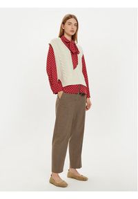 TOMMY HILFIGER - Tommy Hilfiger Chinosy WW0WW42951 Brązowy Straight Fit. Kolor: brązowy. Materiał: wiskoza, syntetyk #4