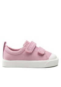 Clarks Trampki City Bright T 261490956 Różowy. Kolor: różowy. Materiał: materiał