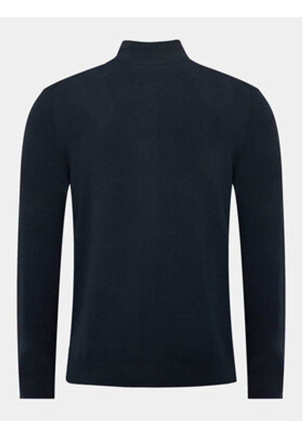 Lindbergh Sweter 30-800143 Granatowy Slim Fit. Kolor: niebieski. Materiał: wiskoza