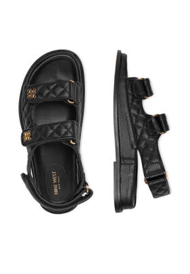 Nine West Sandały V1557-703-1 Czarny. Kolor: czarny. Materiał: materiał