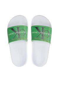 Calvin Klein Jeans Klapki Slide Lenticular Ml Wn YW0YW01403 Zielony. Kolor: zielony