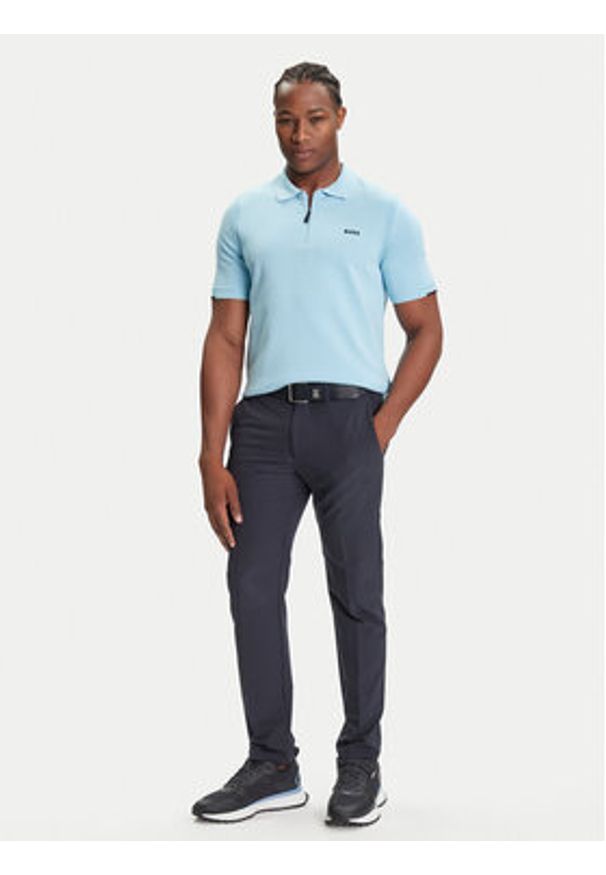 BOSS Polo K_Ever-X PS 50541961 Błękitny Regular Fit. Typ kołnierza: polo. Kolor: niebieski. Materiał: bawełna