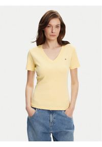 TOMMY HILFIGER - Tommy Hilfiger T-Shirt New Cody WW0WW40584 Żółty Slim Fit. Kolor: żółty. Materiał: bawełna