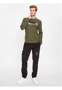 Aeronautica Militare Longsleeve 232TS2132J609 Zielony Regular Fit. Kolor: zielony. Materiał: bawełna. Długość rękawa: długi rękaw