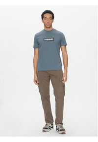 Napapijri T-Shirt S-box Logo NP0A4I3L Zielony Regular Fit. Kolor: zielony. Materiał: bawełna #4