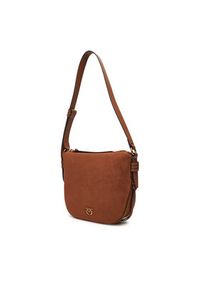 Pinko - PINKO Torebka Hobo Zip Around Mini Al 25-26 PLTT 105332 A2JH Brązowy. Kolor: brązowy. Materiał: skórzane, zamszowe #3