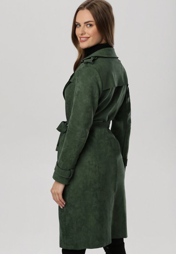 Born2be - Zielony Płaszcz Viviroe. Kolor: zielony. Długość rękawa: długi rękaw. Długość: długie. Styl: elegancki