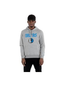 New Era - Bluza z kapturem Dallas Mavericks NBA. Typ kołnierza: kaptur. Kolor: szary