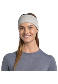 Buff - Opaska BUFF MERINO WIDE HEADBAND SOLID CLOUD. Kolor: biały, niebieski, wielokolorowy