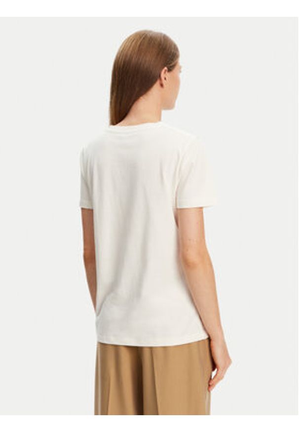 TOMMY HILFIGER - Tommy Hilfiger T-Shirt Script WW0WW47210 Écru Regular Fit. Materiał: bawełna