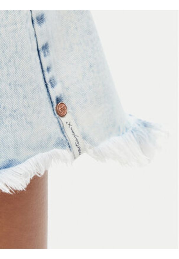 One Teaspoon Spódnica jeansowa Max Belted 26973 Niebieski Regular Fit. Kolor: niebieski. Materiał: bawełna