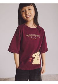 Reserved - T-shirt Pompompurin - bordowy. Kolor: czerwony. Materiał: bawełna #1