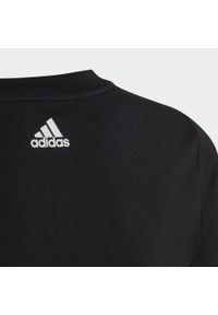 Adidas - Essentials Linear Logo Cotton Slim Fit Tee. Kolor: czarny, biały, wielokolorowy. Sport: joga i pilates