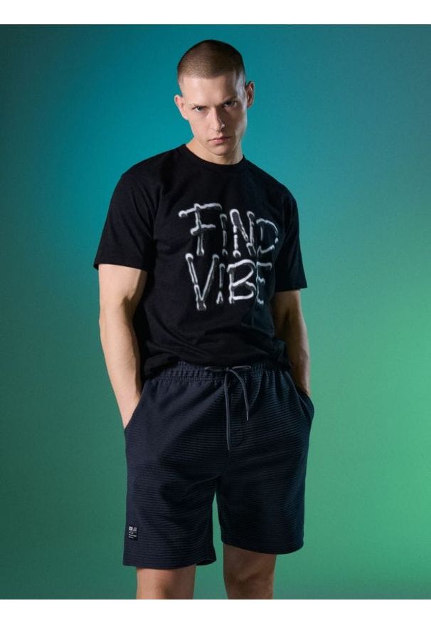 Sinsay - Bawełniane szorty - szary. Kolor: szary. Materiał: bawełna