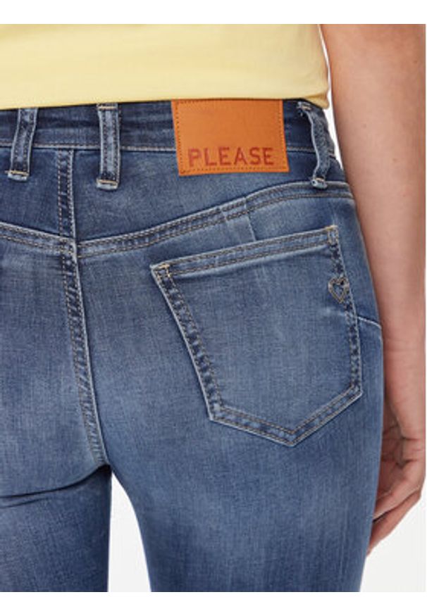 Please Jeansy P0SWYR7W7N Granatowy Skinny Fit. Kolor: niebieski