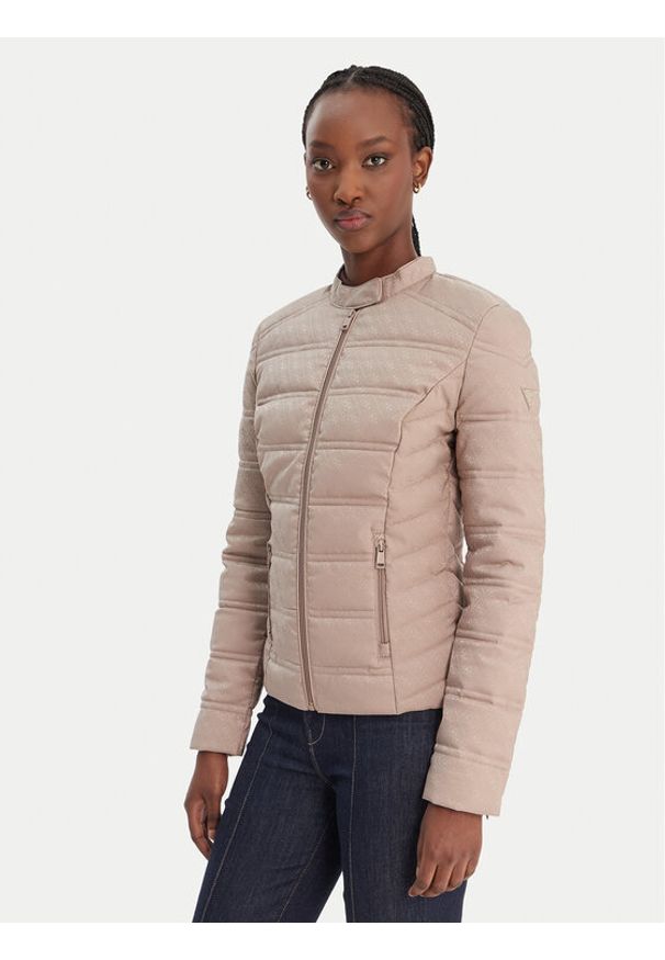 Guess Kurtka przejściowa 180536 Beżowy Classic Fit. Kolor: beżowy. Materiał: syntetyk