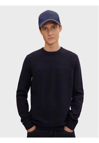 Tom Tailor Sweter 1032302 Granatowy Regular Fit. Kolor: niebieski. Materiał: bawełna #4