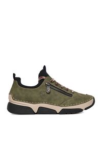 Sneakersy Rieker. Kolor: zielony