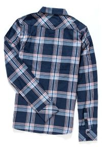 Wrangler - KOSZULA WRANGLER L/S WESTERN SHIRT NAVY W5045LU35. Materiał: materiał #4