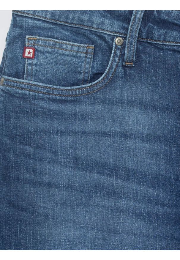 Big-Star - Szorty męskie jeansowe niebieskie Aden 449. Kolor: niebieski. Materiał: jeans. Sezon: lato. Styl: klasyczny