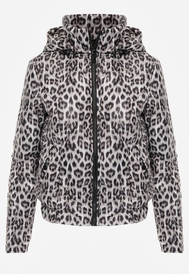 Renee - Panterkowa Kurtka z Odpinanym Kapturem Anastaera. Materiał: poliester. Długość rękawa: długi rękaw. Sezon: wiosna