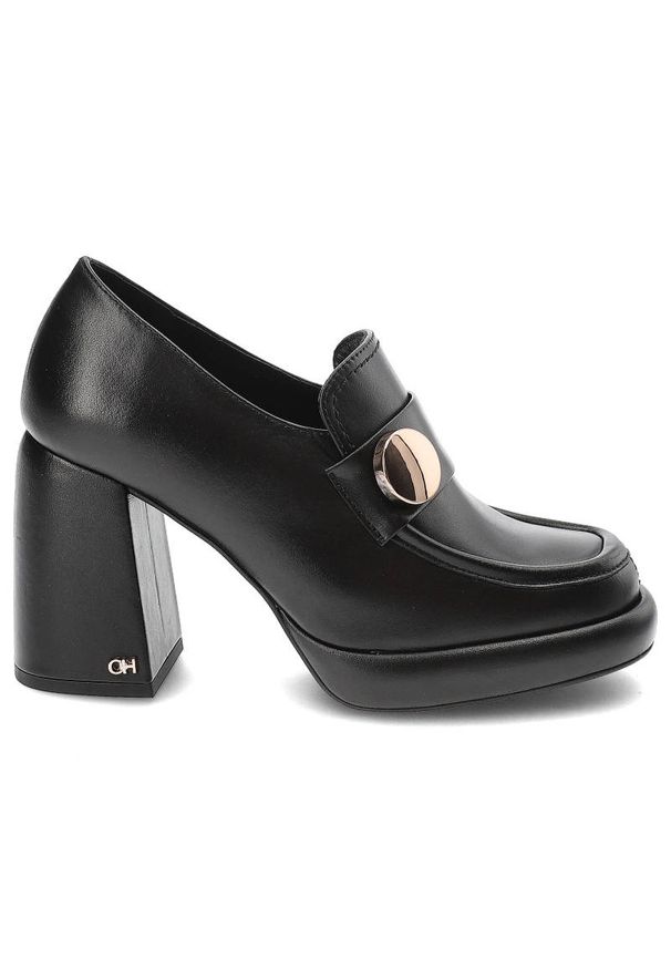 Czarne Półbuty CheBello Wygodne Skórzane Buty. Okazja: na randkę, na spotkanie biznesowe. Zapięcie: klamry. Kolor: czarny. Materiał: skóra. Obcas: na obcasie. Styl: biznesowy, elegancki, klasyczny. Wysokość obcasa: niski