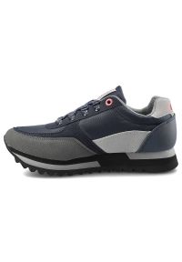 Granatowe Sneakersy Męskie Cross Jeans Modne Buty. Kolor: niebieski. Materiał: materiał, skóra ekologiczna. Szerokość cholewki: normalna #4