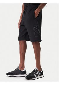 EA7 Emporio Armani Szorty sportowe 7M001491 AF17787 UC001 Czarny Regular Fit. Kolor: czarny. Materiał: bawełna. Styl: sportowy #1