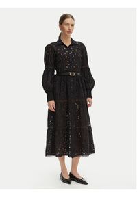 Iconique Sukienka letnia Joanna IC26-008 Czarny Regular Fit. Kolor: czarny. Materiał: bawełna. Sezon: lato #3