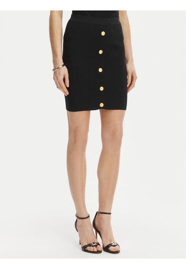 Marciano Guess Spódnica mini G6GD09 Z0628 Czarny Classic Fit. Kolor: czarny. Materiał: poliamid
